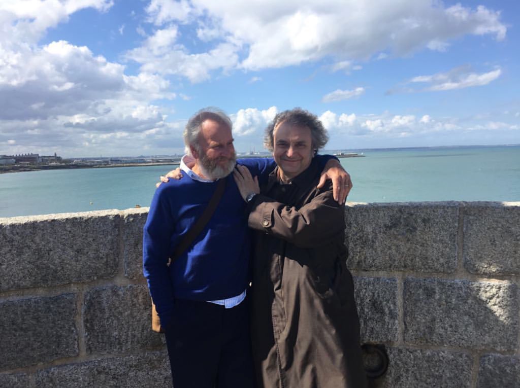 R_Cacciapaglia's tweet photo. James Joyce Tower with my dear friend, the great Irish composer Shaun Davey. Sandycove, Dublin, Island of Ireland. #jamesjoyce #sandycove #dublin #joycetower #shaundavey #ireland #robertocacciapaglia #jamesjoycetowerandmuseum #jamesjoycetower https://t.co/u4eoIj4AjZ