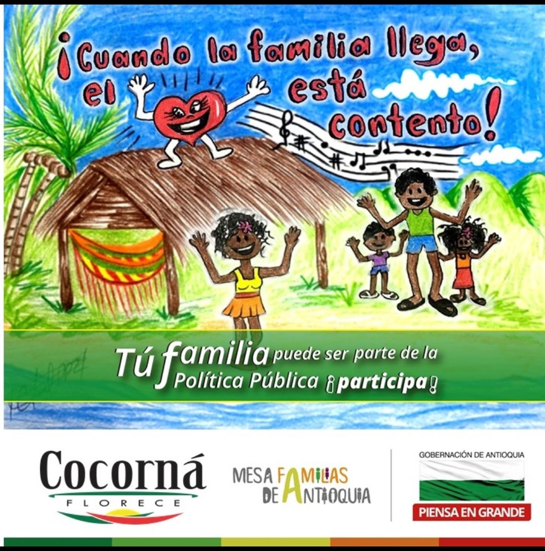 JohanAlcalde's tweet photo. Para las familias feliz día todos los días, los invitamos a mantenerse unidos en el amor y el respeto y que de allí nazcan las bases para una sociedad en paz. #CocornáFlorece https://t.co/iGnp8bmTJC