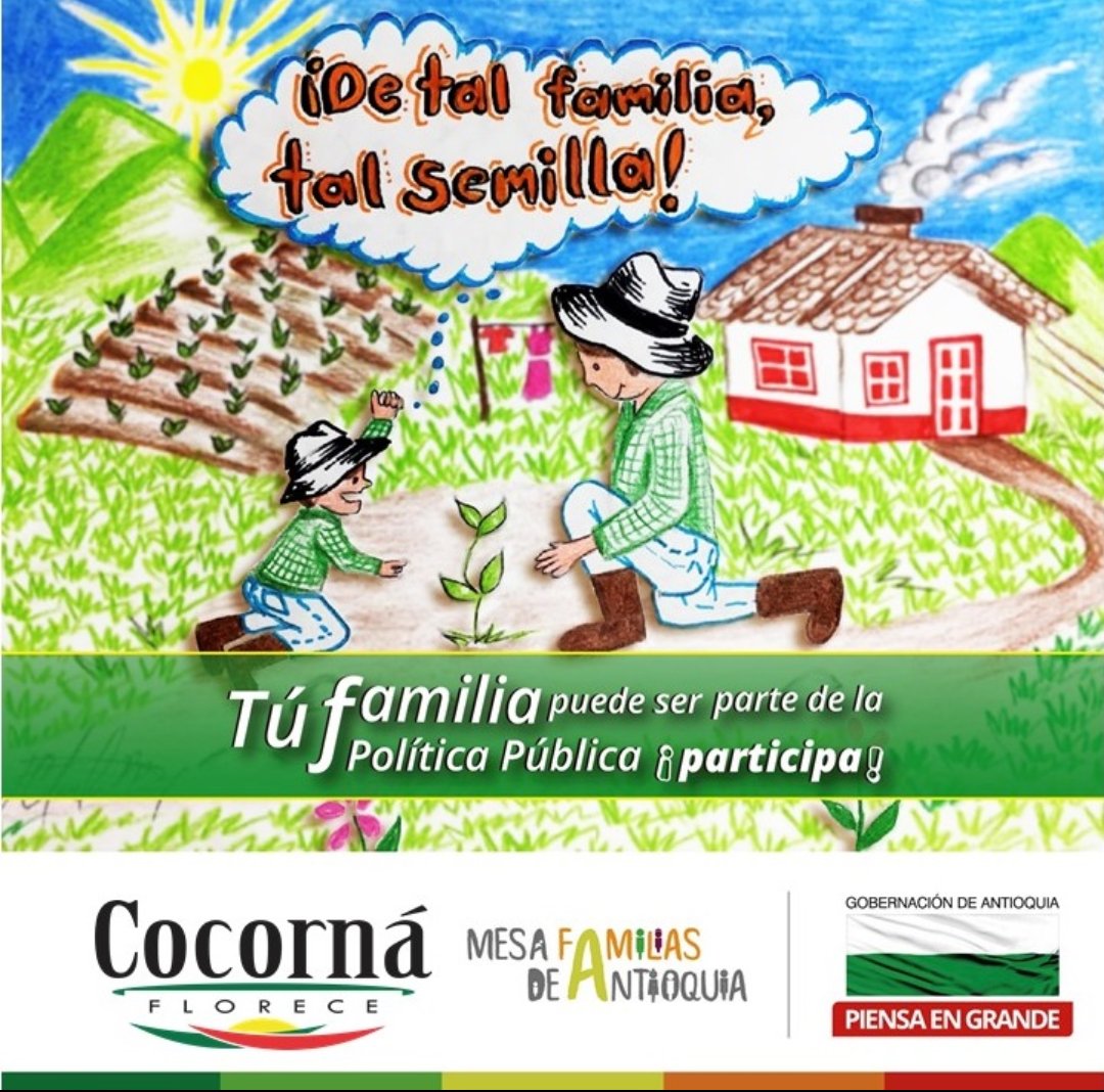 JohanAlcalde's tweet photo. Para las familias feliz día todos los días, los invitamos a mantenerse unidos en el amor y el respeto y que de allí nazcan las bases para una sociedad en paz. #CocornáFlorece https://t.co/iGnp8bmTJC