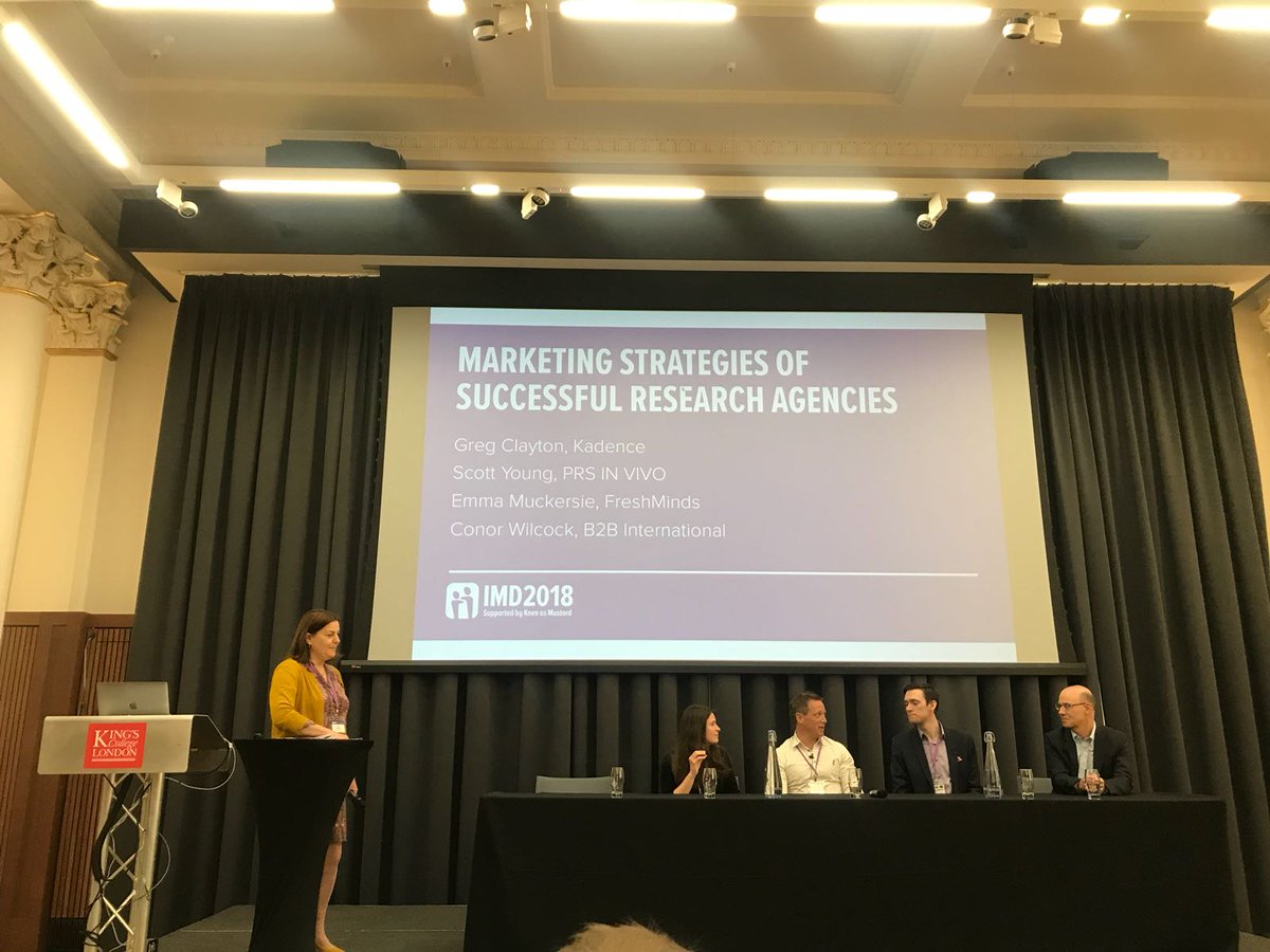 kadence_insight's tweet photo. 'The strategic advice we give to our clients is how to be better marketers so we have to at least be efficient marketers ourselves.' - MD Greg Clayton talks about the importance of #MRX marketing at Insights Marketing Day London last week #IMD18 https://t.co/8ZbheT09F6