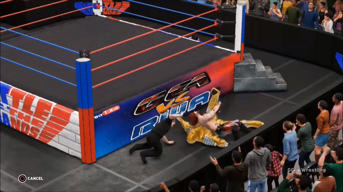 GCAWRESTLING2K's tweet photo. While @BradSkeensCaw was celebrating his win, @r3dd210 made his unexpected way to the ring &amp; certainly used the 24/7 rules of the GCA eXtreme Title to his advantage! Not only did he capture the eXtreme title but also the RWA Hardcore Title to! #GCAWrestleVerse #WWE2K18 #GCAvsRWA https://t.co/a59XCR6KvQ