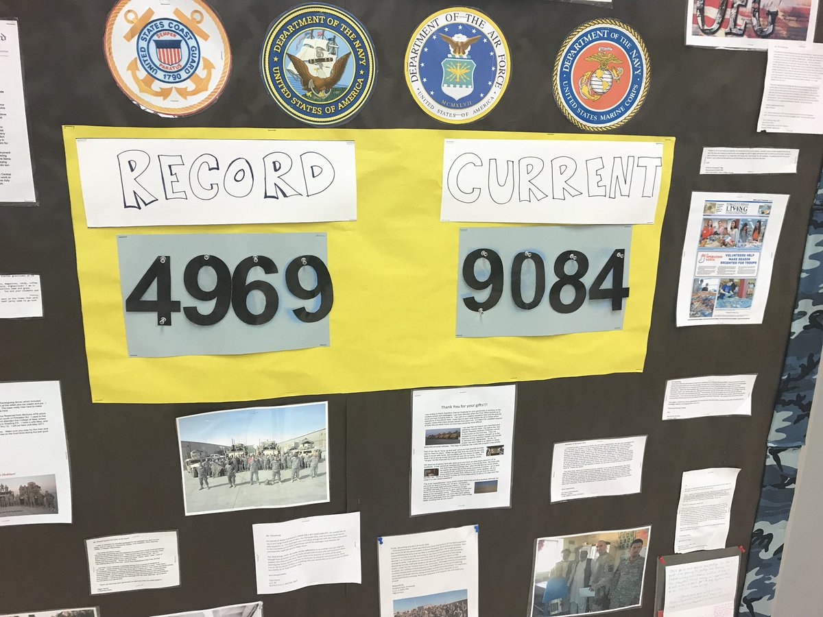 9000lbs?? I think yes! Next stop 10,000 lbs. Can we do it south? Hopefully we can reach our goal by the end of the school year:)) <a href="/forethetroops/">Fore the Troops</a> 💪🏼📦🇺🇸