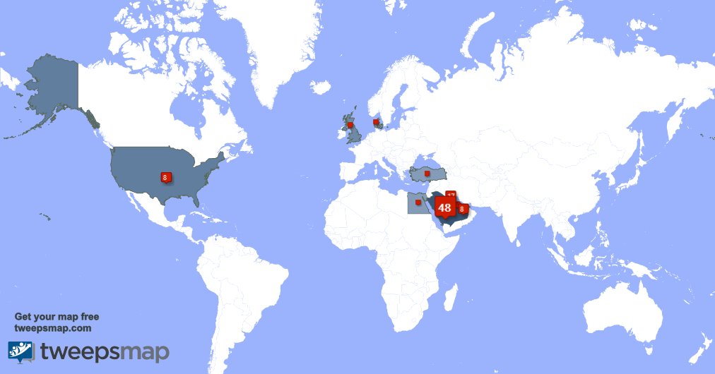 لدي 3 متابعين جدد من الكويت خلال الأسبوع الماضي tweepsmap.com/!amotblbrag3