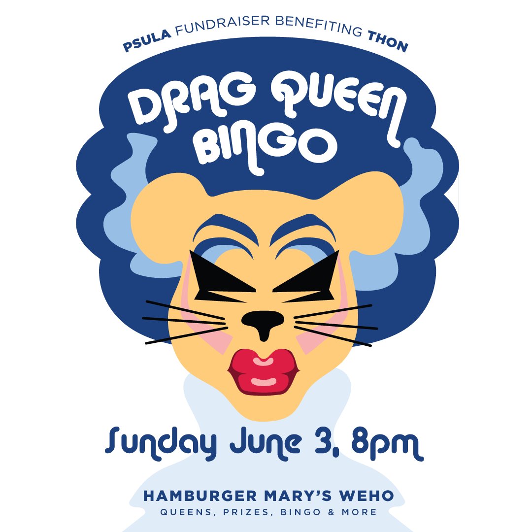 Mark your calendar! June 3rd- #DragQueenBingo <a href="/MarysWeho/">Hamburger Marys West Hollywood</a> 
#LightsCameraCure has partnered with <a href="/PennStateLA/">Penn State LA Alumni</a> for this fabulous event. $25 at the door for bingo cards. Raising $ and awareness for #ChildhoodCancer. Proceeds will benefit #THON!