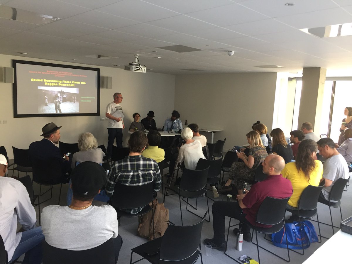 FraukeBehrendt's tweet photo. Full house for #soundreasoning #reggae #music #photography #culture #oral #history @Centresecp @uniofbrighton https://t.co/PMjin8hcDi