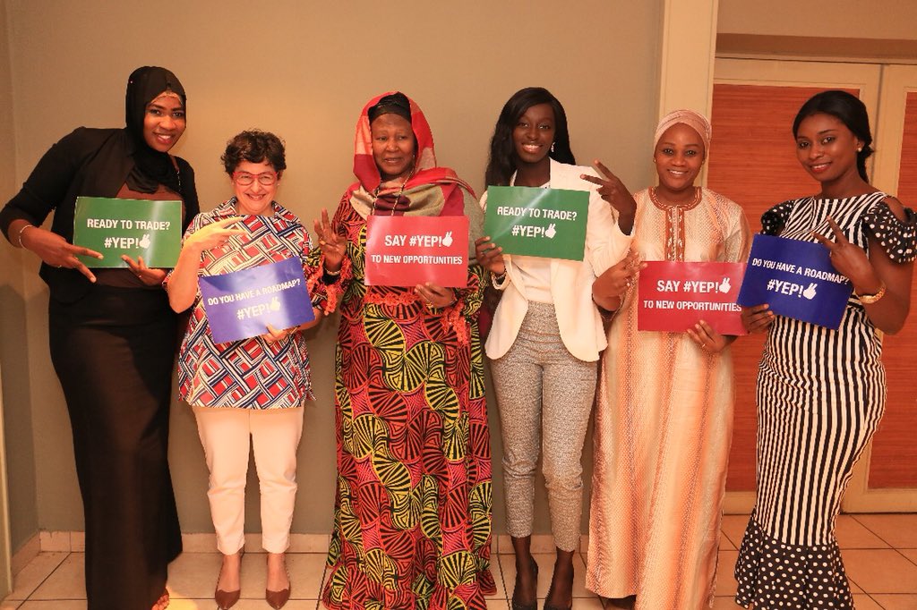 ITCnews's tweet photo. #Women support #youth!

Whether it’s #SheTrades or #YEP, the goal is to empower Gambians to trade and connect to new markets.

Here’s our @AranchaGlezLaya with VP @fcmljallow1 of The #Gambia and women entrepreneurs. https://t.co/yIdr2Ik8oe