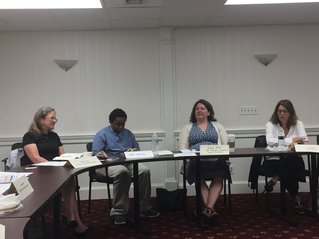 RI_InfraBank's tweet photo. We appreciate RI Senator Dawn Euer (District 13) and Ms Elizabeth Lynn from van Beuren Foundation for joining our CEO Jeff Diehl and RIIB team today along with administrators from four towns in Newport county! @vbcfoundation @DawnEuer #TimetoBuild @JeffDiehl2 @Newport_Chamber https://t.co/rMhqZLZM6p