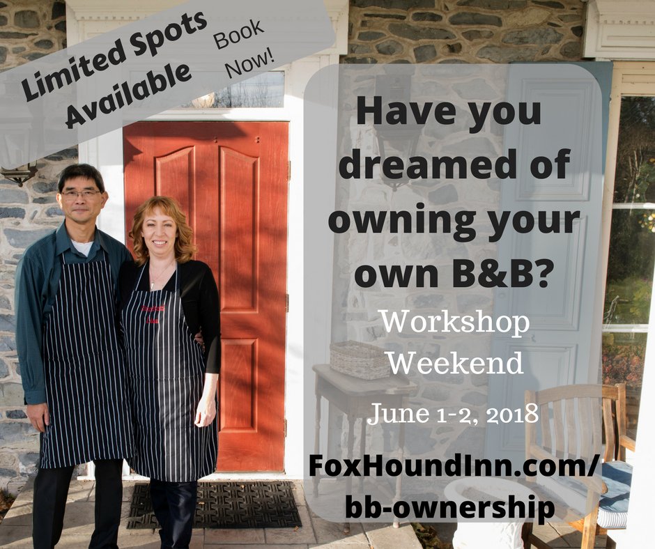 FoxHoundInn's tweet photo. Owning a B&amp;B is a rewarding career that makes a difference in people's health &amp; relationships &amp; lives. We have run a successful B&amp;B for 10+ years &amp; now its our dream to show you how to own &amp; run your own B&amp;B!  https://t.co/qszED7eLFl https://t.co/nnHGf4EQEq