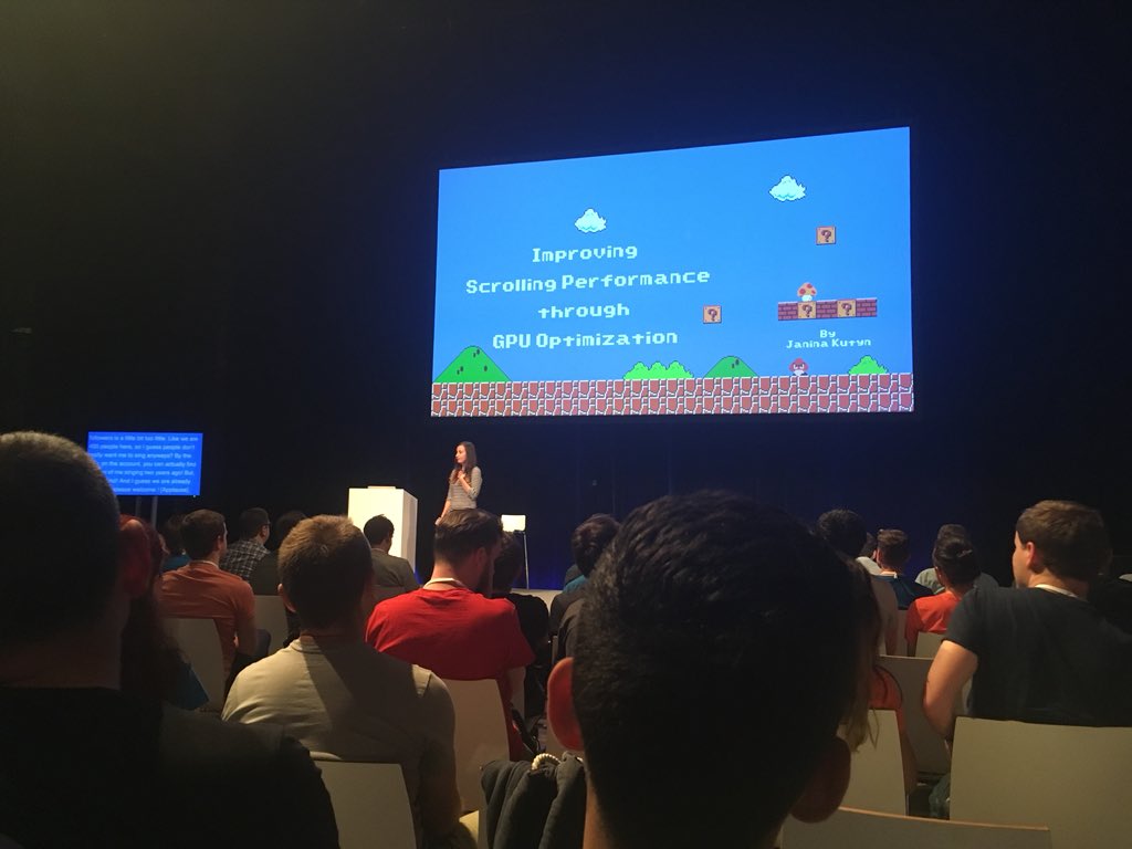 Ntina_V's tweet photo. What a cool idea for this talk’s slides! 😍 Great presentation by Janina Kutyn! 👏🏻 #UIKonf #UIKonf18 https://t.co/iKRZI8s4lm