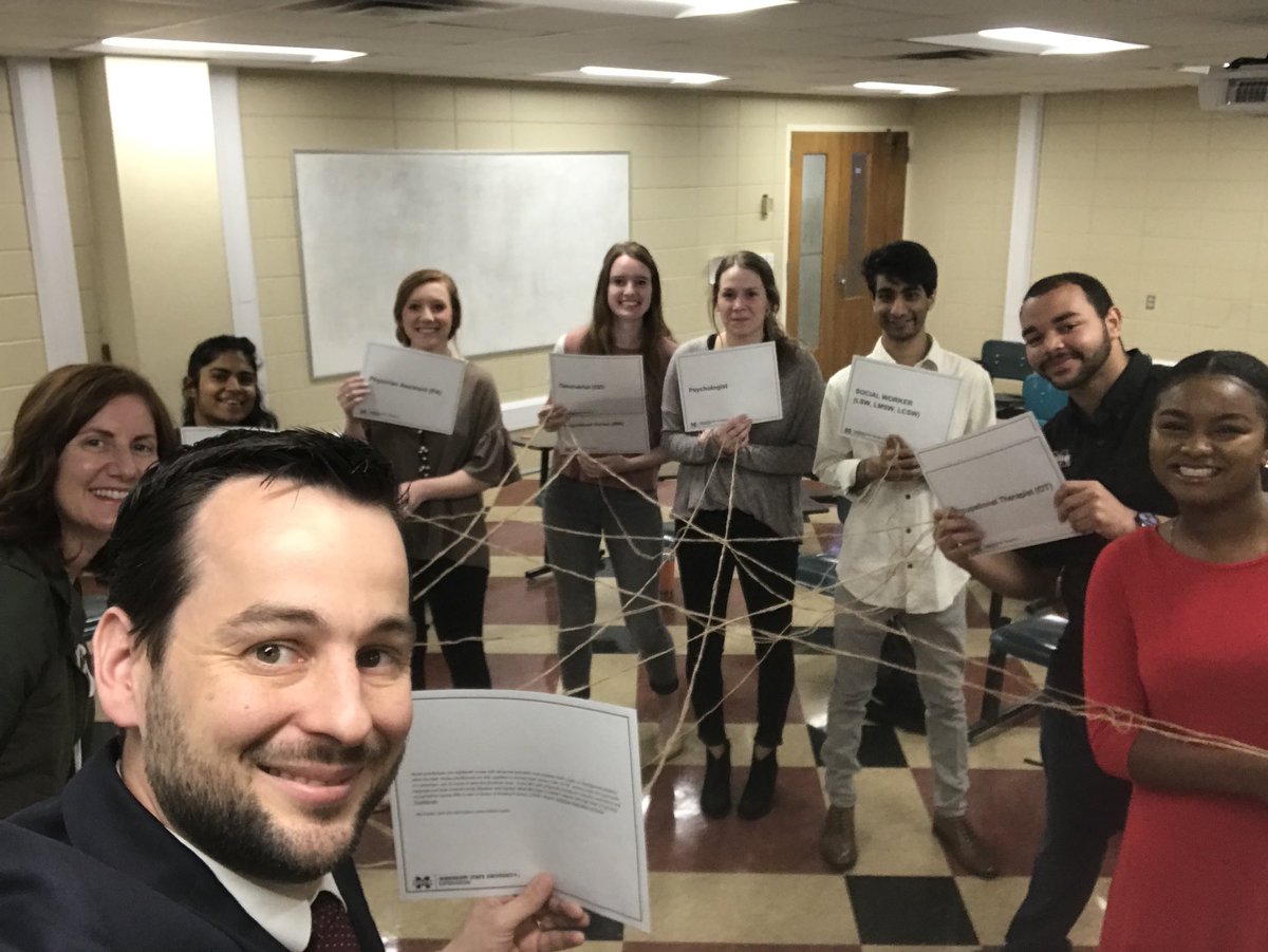 DrBuys's tweet photo. What a joy today to join the “Servant Leadership in Healthcare” class, a @MSU_AG / @CCEL_MSU endeavor, to talk about interprofessional collaboration in health care and to demonstrate the Web of Connections with our #MSUExt activity: https://t.co/GdC85Ly7Ez https://t.co/31sBVgAi2V