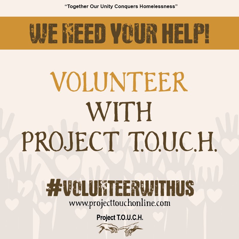 ProjectTOUCH's tweet image. VOLUNTEER WITH US! It all starts with our community! Volunteers and donors make it possible for Project T.O.U.C.H. to change lives right here in The Temecula Valley. There's many ways to share your time. Learn more dev.projecttouchonline.com/volunteer-with… #projecttouchonline #temecula #VOLUNTEER