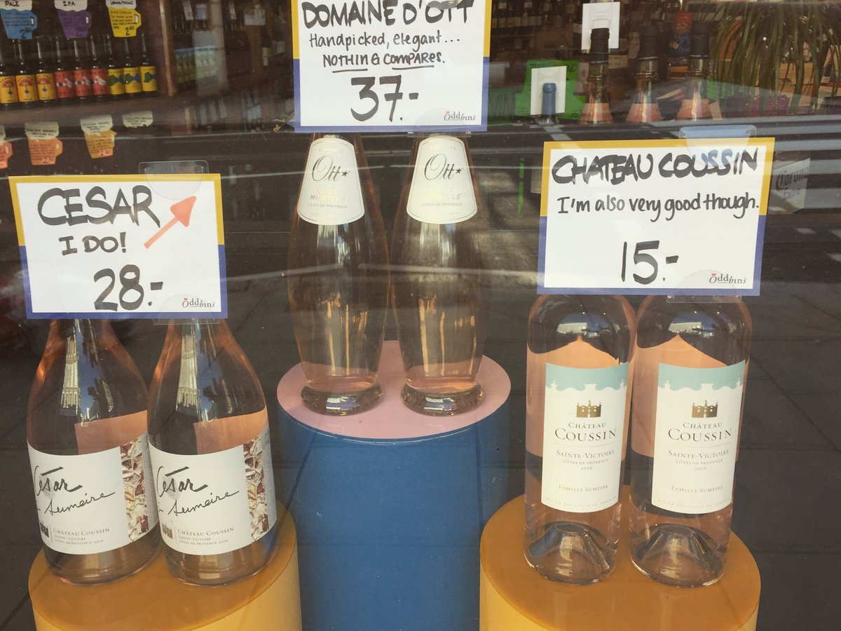 Oddbins_Glst_Rd's tweet photo. Battle of the rosé wines on this #thoughtfultuesday in @oddbins 🤔 What are your thoughts??
#domainedott #chateaucoussin #cesarrose #famillesumeire #oddbins #drinkpink #rosetotherescue #rose #roseoclock #rosewine #somm #winestagram #winemerchant https://t.co/iijTLLJVMW