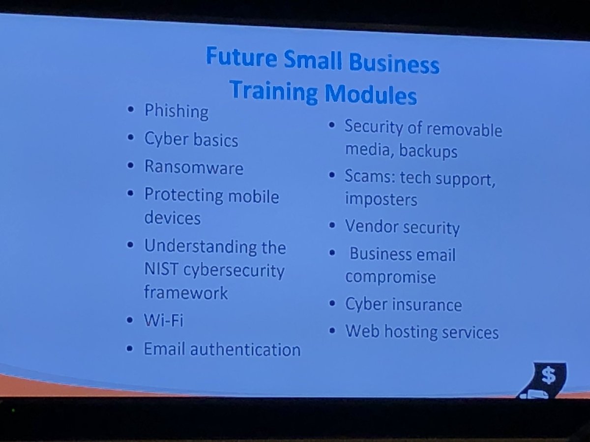StaySafeOnline's tweet photo. Upcoming #smallbiz modules from @FTC! 

#CyberAware https://t.co/F1Q179hWSE