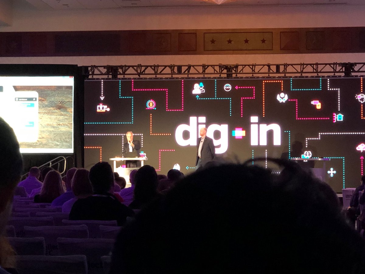 MarianKelley's tweet photo. Joe Benson and Evan Saloo rocked the @DXC demo at #digin18 @DXCInsurance https://t.co/qe0PQJQko8