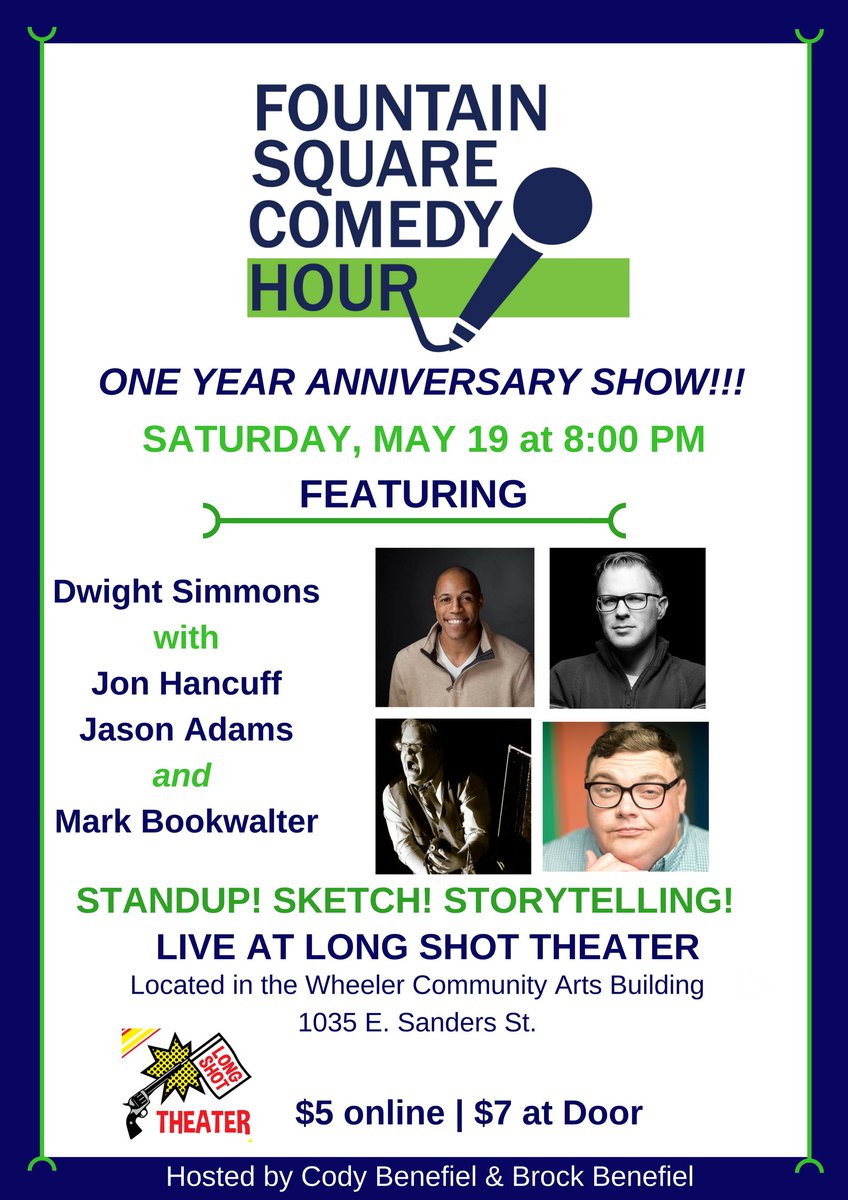 fscomedyhour's tweet photo. This is an insanely good lineup. The next #FSComedyHour is this Saturday at 8pm feat. @UnWellSpoken, Jon Hancuff, @jasonJadams1 and @markbookwalter! https://t.co/opaM8BgSHu https://t.co/w1vzVfdWum