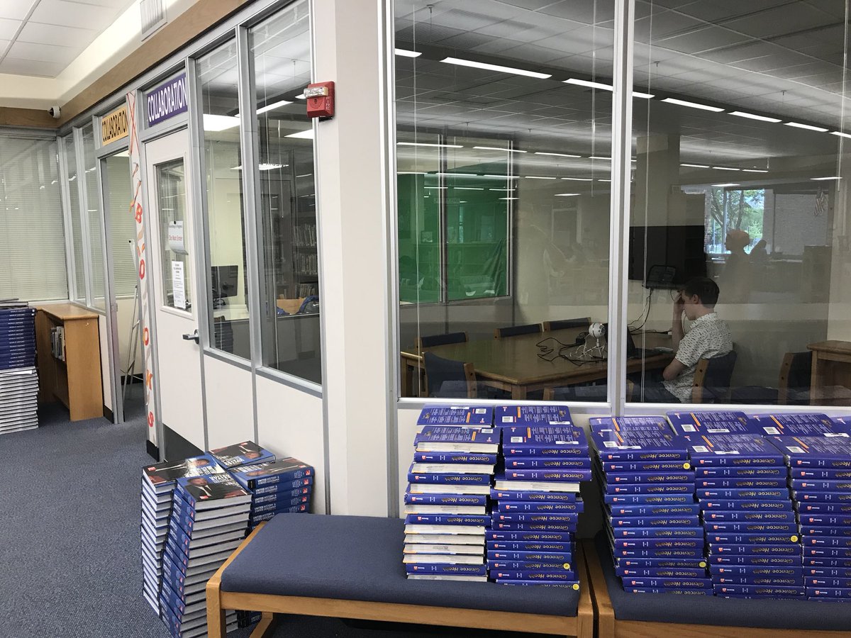 PSA’s <a href="/HickmanLMC/">Hickman High LMC</a> in full swing using the collaboration rooms and green screen to help get their message across to viewers! #cpsbest