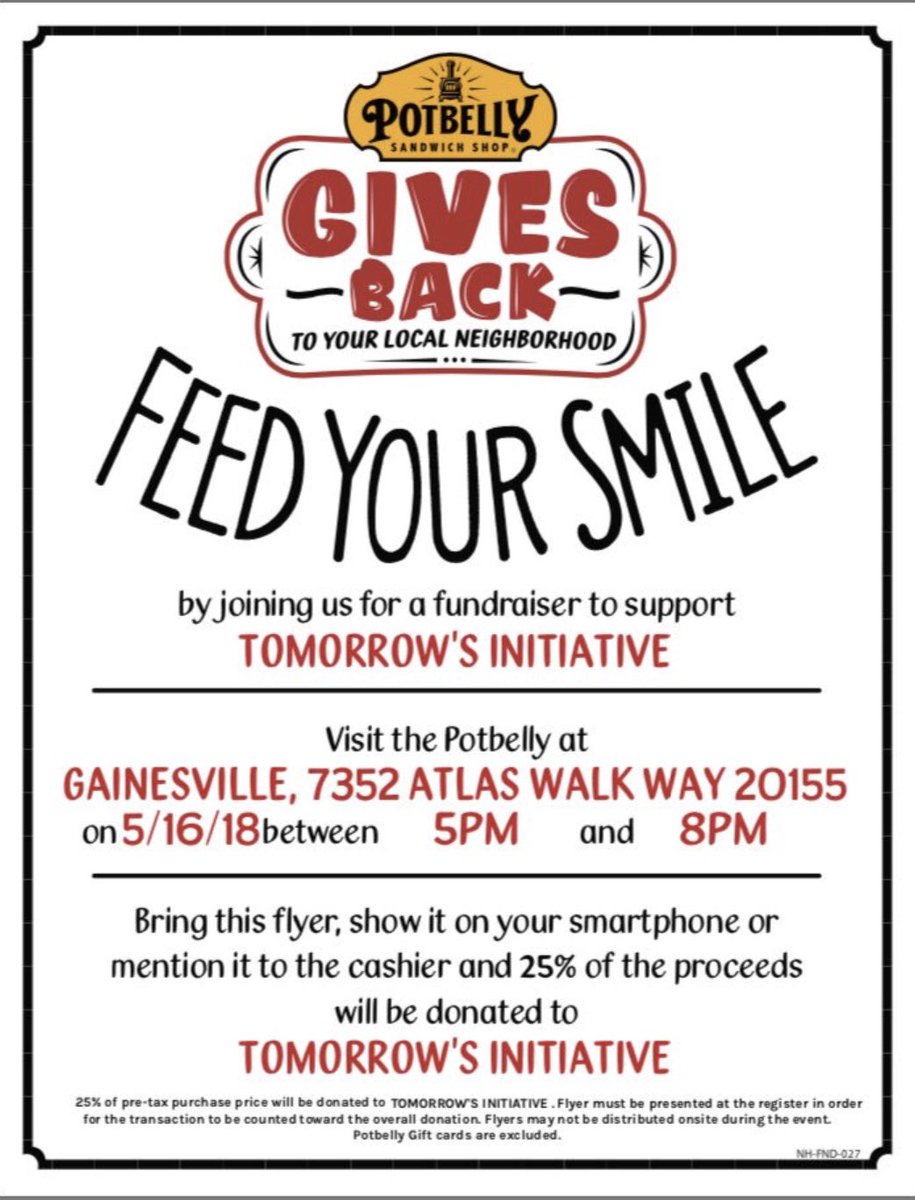 2morrowsint's tweet photo. Come out tomorrow for Potbellies fundraiser between 5-8pm to support our goal to improve Ghana’s waste management and sanitation!! https://t.co/31jDBOYhRE