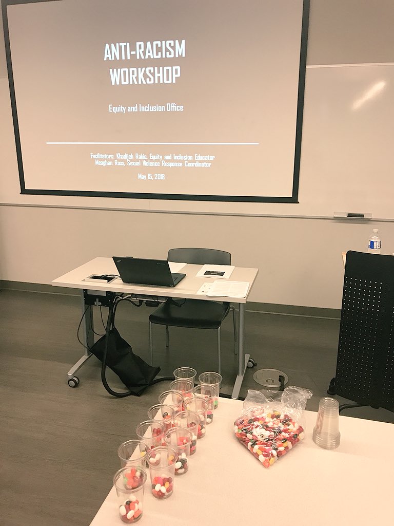 EIOMcMaster's tweet photo. Happening now at #OJN at the @McMasterContEd building in Jackson Square - #Anti-Racism. #HEARTWeek2018 <3 https://t.co/FiFEM5e5ce