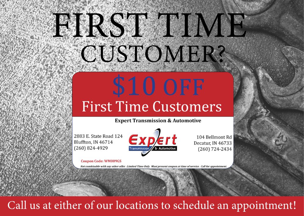 ExpertTrans1's tweet image. First time customer? Call us at either of our locations to make an appointment, and click this link to get your coupon: goo.gl/uPR2uH #FirstTimeCustomer #10DollarsOff #ExpertTransmission
