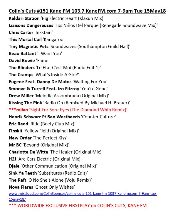 Colin Spencer #AllAboutTheMusic #GenerationBlitz (@colinscuts) on Twitter photo mixcloud.com/ColinSpencer/c… for #NewMusic on #ColinsCuts #151
by
@Ale_Sarsano
<a href="/DrewMillerTunes/">Drew Miller</a>
@EricRedd
@Eugene_Music Ft @Danny_De_Matos
@Finskit
<a href="/HenrikSchwarz/">Henrik Schwarz</a> Ft @BenWestbeech
@KeldariStation: <a href="/Klaxun/">Klaxun (Comms Open)</a> Mix
<a href="/Nova_FlaresBand/">Nova Flares</a>
@SinkYaTeeth
<a href="/SmooveTurrell/">Smoove & Turrell</a> Ft @IzoFitzroy
@TheBlindersBand mixcloud.com/ColinSpencer/c… for #NewMusic on #ColinsCuts #151
by
@Ale_Sarsano
<a href="/DrewMillerTunes/">Drew Miller</a>
@EricRedd
@Eugene_Music Ft @Danny_De_Matos
@Finskit
<a href="/HenrikSchwarz/">Henrik Schwarz</a> Ft @BenWestbeech
@KeldariStation: <a href="/Klaxun/">Klaxun (Comms Open)</a> Mix
<a href="/Nova_FlaresBand/">Nova Flares</a>
@SinkYaTeeth
<a href="/SmooveTurrell/">Smoove & Turrell</a> Ft @IzoFitzroy
@TheBlindersBand
