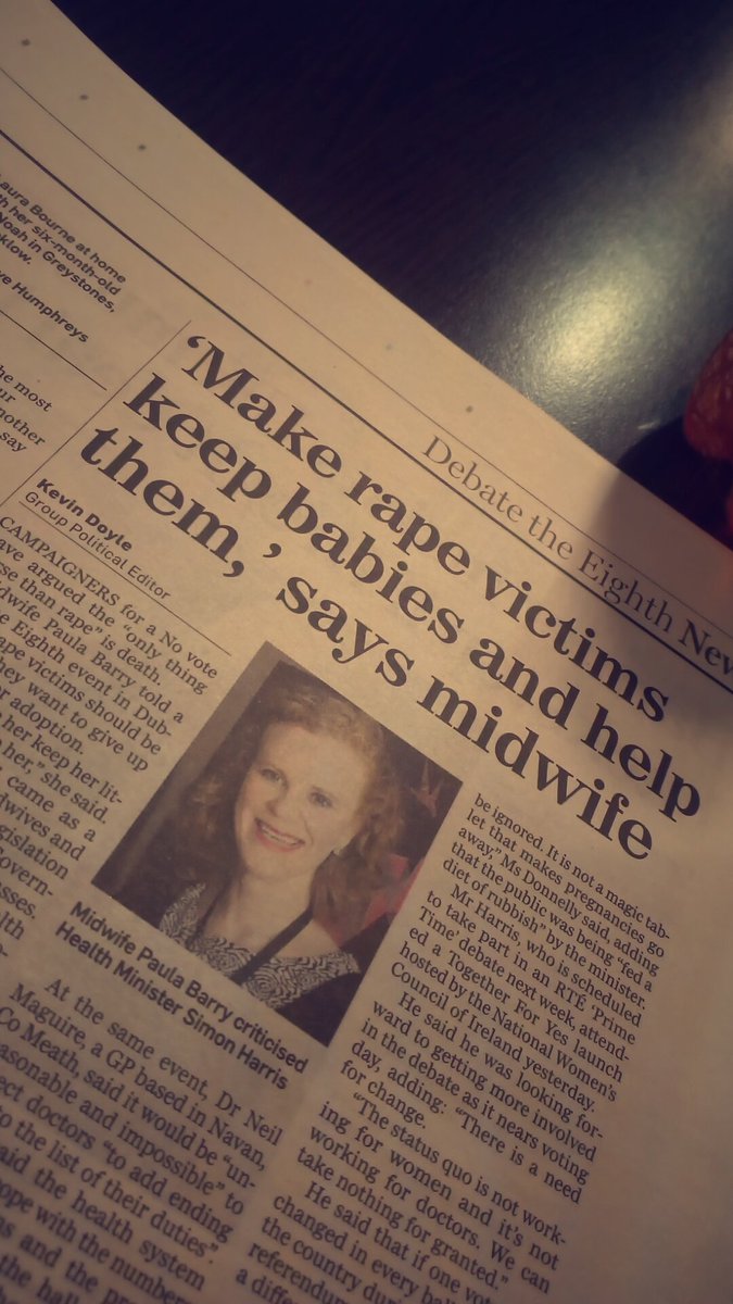 F98Anyaa's tweet photo. MAKE RAPE VICTIMS KEEP BABIES!?! Maybe we would listen to pro lifers didnt come up with SHIT like this! #IrishIndependent #RepealTheEighth https://t.co/72U7i0Cd2O