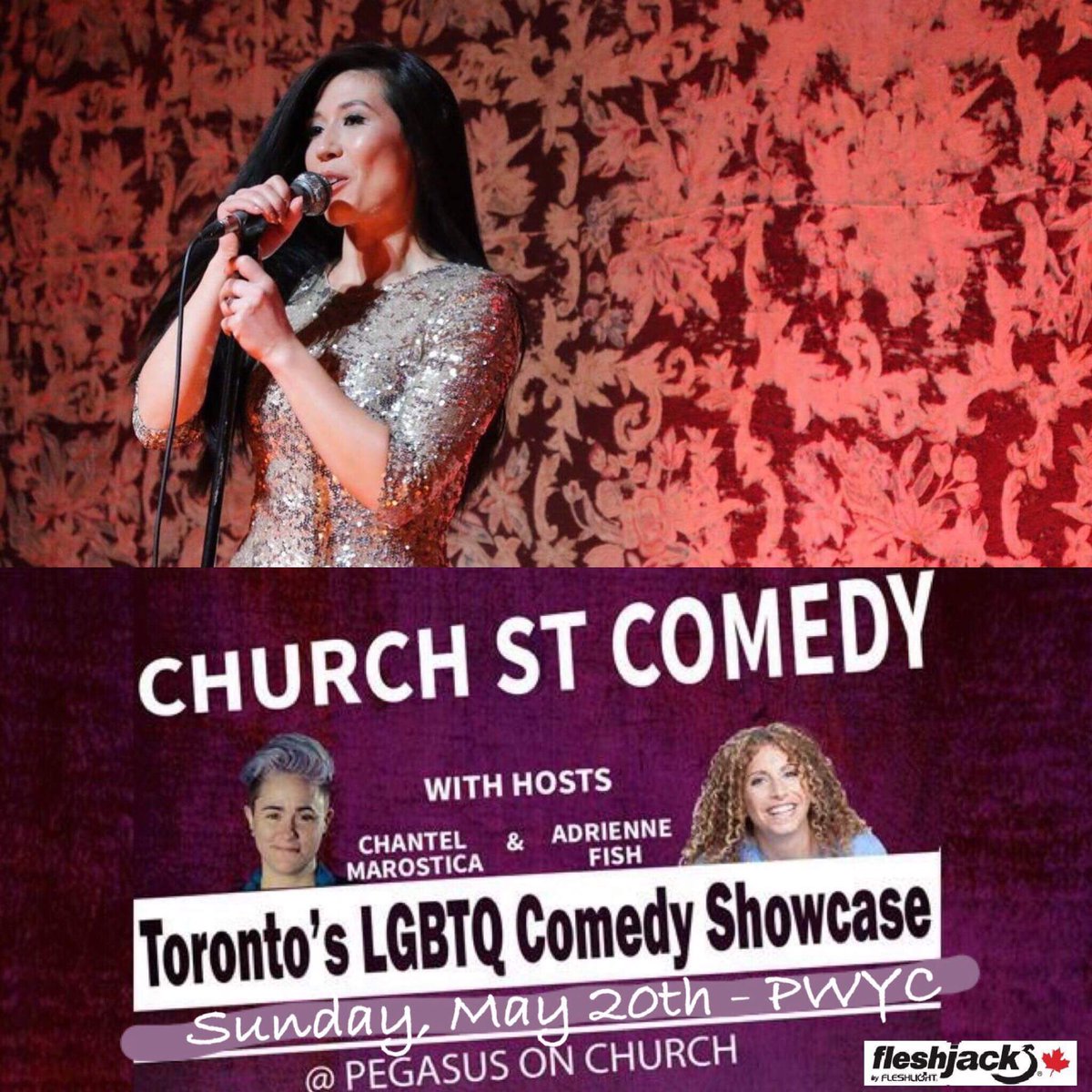ChurchStComedy's tweet photo. ****MEET YOUR ACTS*****

Long weekend plans to get out of the city? CANCEL THEM! Cause it’s Church Street Comedy THIS SUNDAY at Pegasus On Church.  We’ve conjured up just a delightful line-up such as today’s feature, Cameron House producer AND freshly wed @JenSakato https://t.co/CaK81zx78N