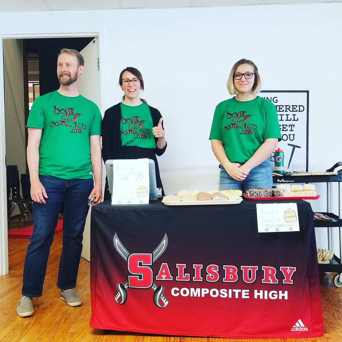 SalComp's tweet photo. Come get your cookies and squares today and tomorrow at lunch in the caf in support of Anti-distracted Driving! https://t.co/SymqGzjcVZ