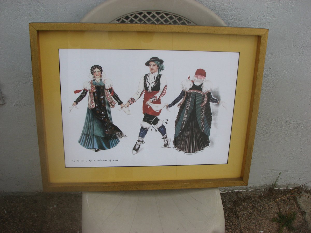 Excited to share the latest addition to my #etsy shop: Frame Watercolor & Ink Painting of Spanish Region Costumes Signed The 'Alacay', Gala costumes of Anso, Spanish Art etsy.me/2KsP0ab #art #SpanishFolkloric #ArtofSpain #WatercolorPainting #InkPainting