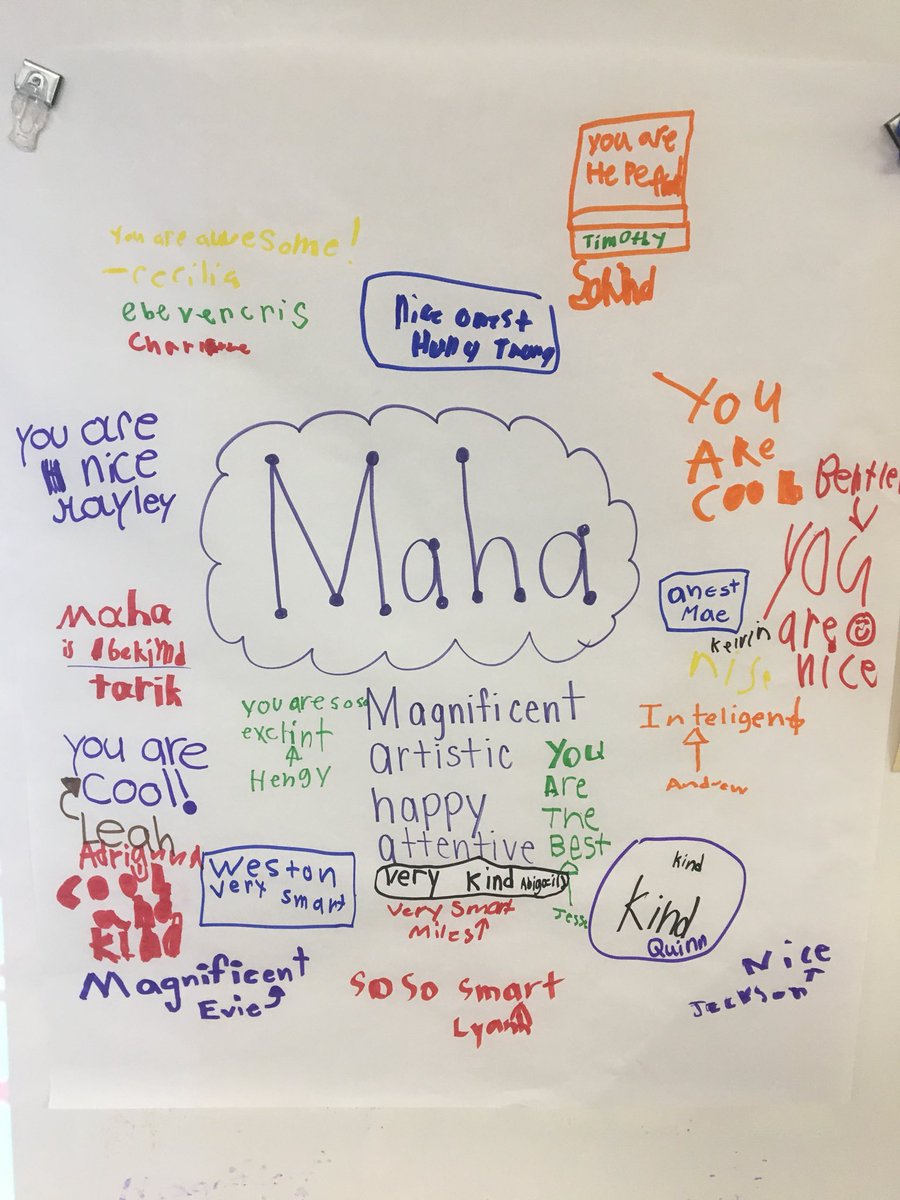 Maha was our first featured student! She did a great job reading to the class and loved all the compliments given by her classmates!!