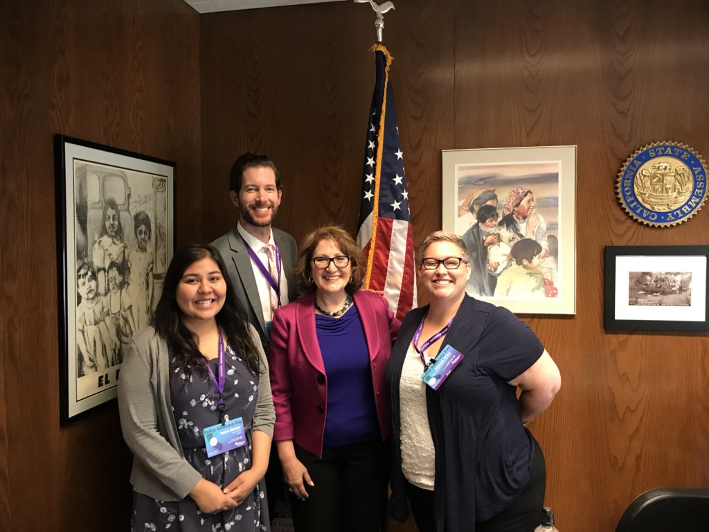 Amazing meeting with @AsmReyes47! Grateful for her support of prevention!  @cpedvcoalition @CALCASA @adamrdodge 
#InvestinPrevention