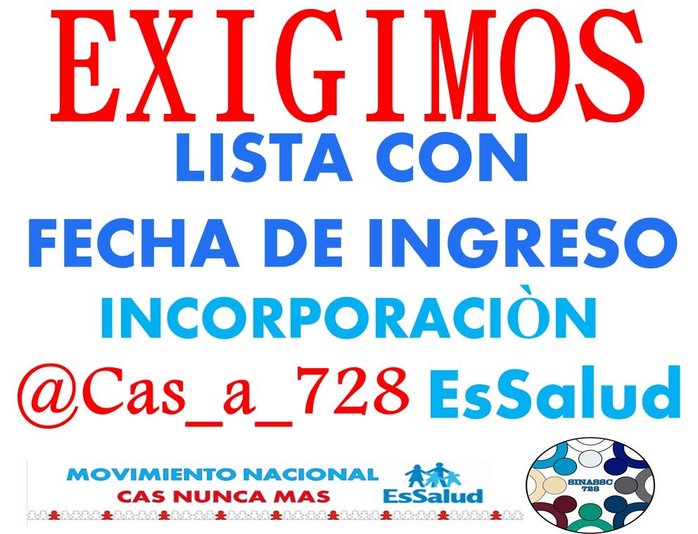 JoelGil19231360's tweet photo. @MTPE_Peru @congresoperu @Agencia_Andina @SINAMSSOP1 @FedCut @MTPE_Peru Los derechos restringidos aún para los Cas @EsSaludPeru todos trabajamos igual,#BonoParaTodos @FioreMolinelli Los @Cas_a_728 somos trabajadores honestos con impétu de servicio a los demás #IGUALDADLABORAL @congresoperu @stapiab @HCevallosFlores 💪 https://t.co/dKxzzqPPDY