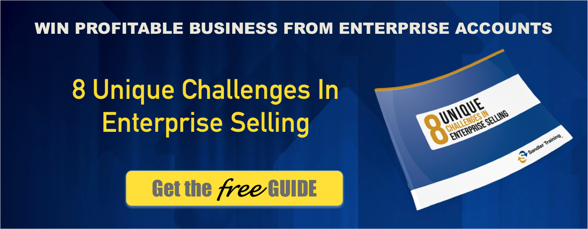 SandlerOrlando's tweet photo. Winning enterprise-level business presents unique challenges to selling teams.  Learn how to overcome them with the free sales guide: https://t.co/SYW2ThSrTZ https://t.co/km4o7dy3W7
