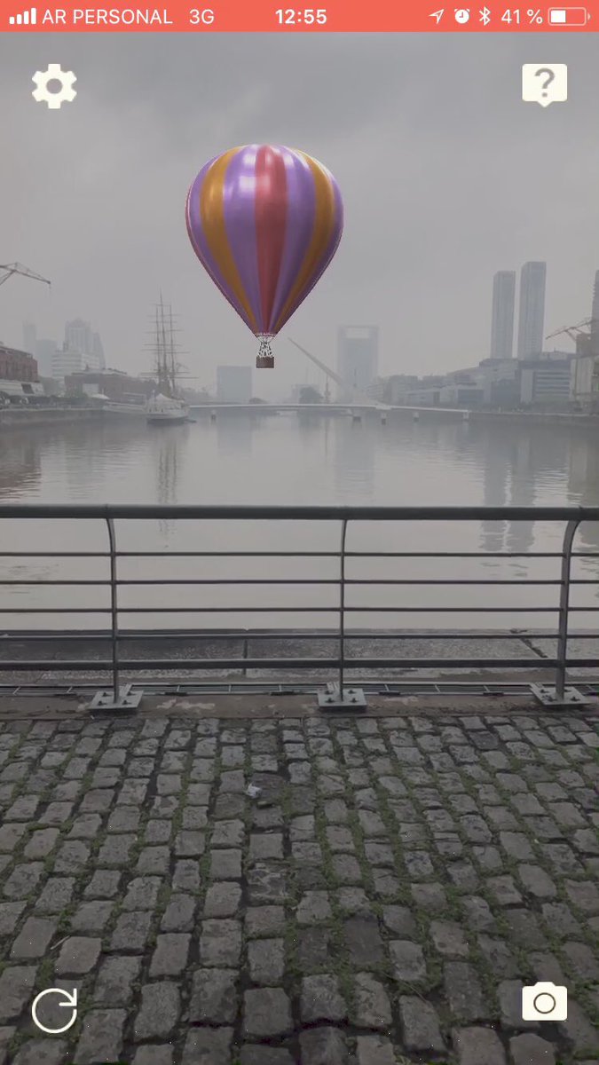 pocketballoon's tweet photo. Pocket Balloon for iOS uses augmented reality to let fly an air balloon anywhere, anytime by blowing at the screen of your phone. Available now! #augmentedreality #fly #iphone #appstore #games #explore #taptofly #indiegame #tech https://t.co/vM9ETLLVgh