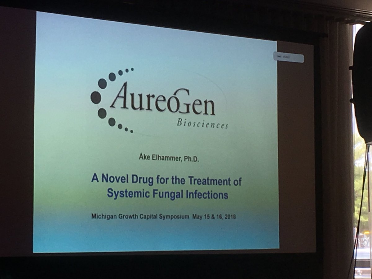 WMedICKazoo's tweet photo. Excellent pitch from Ake Elhammer of #AureoGen at #MGCS18. https://t.co/Cih2BE3DJV