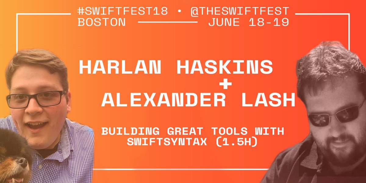 theSwiftFest's tweet photo. Double speaker for a workshop we are really proud of. @harlanhaskins and @lexlash will guide us through the world of #SwiftSyntax, the project’s library for working with #swiftlang source code

Summary for the talk https://t.co/MCz4dvdpYE🎙️
🎟️ Tickets https://t.co/pSMmKUfdYs https://t.co/79gguMo1ar