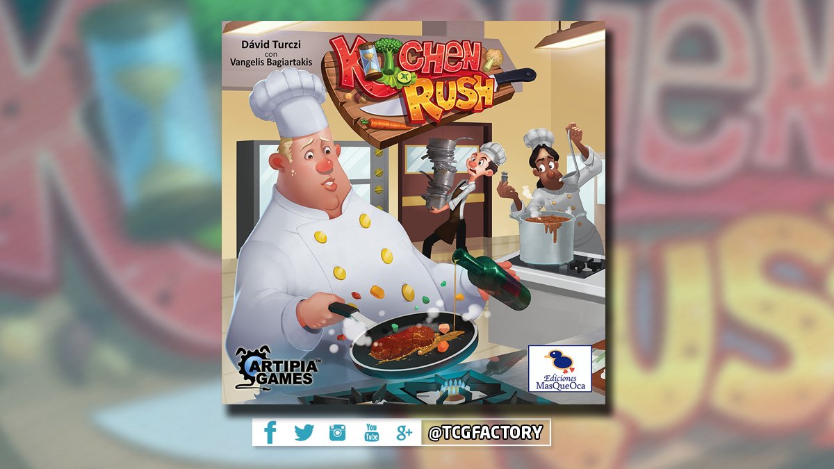 Tcgfactory's tweet image. El 21 de mayo sale a la venta #KitchenRush, un juego de mesa cooperativo a tiempo real que nos pondrá al frente de la cocina de un restaurante...
¿Serás capaz de preparar los platos al ritmo que exigen los clientes?
👉🍳🍕🥘🍜🌯tcgfactory.com/es/distribucio…