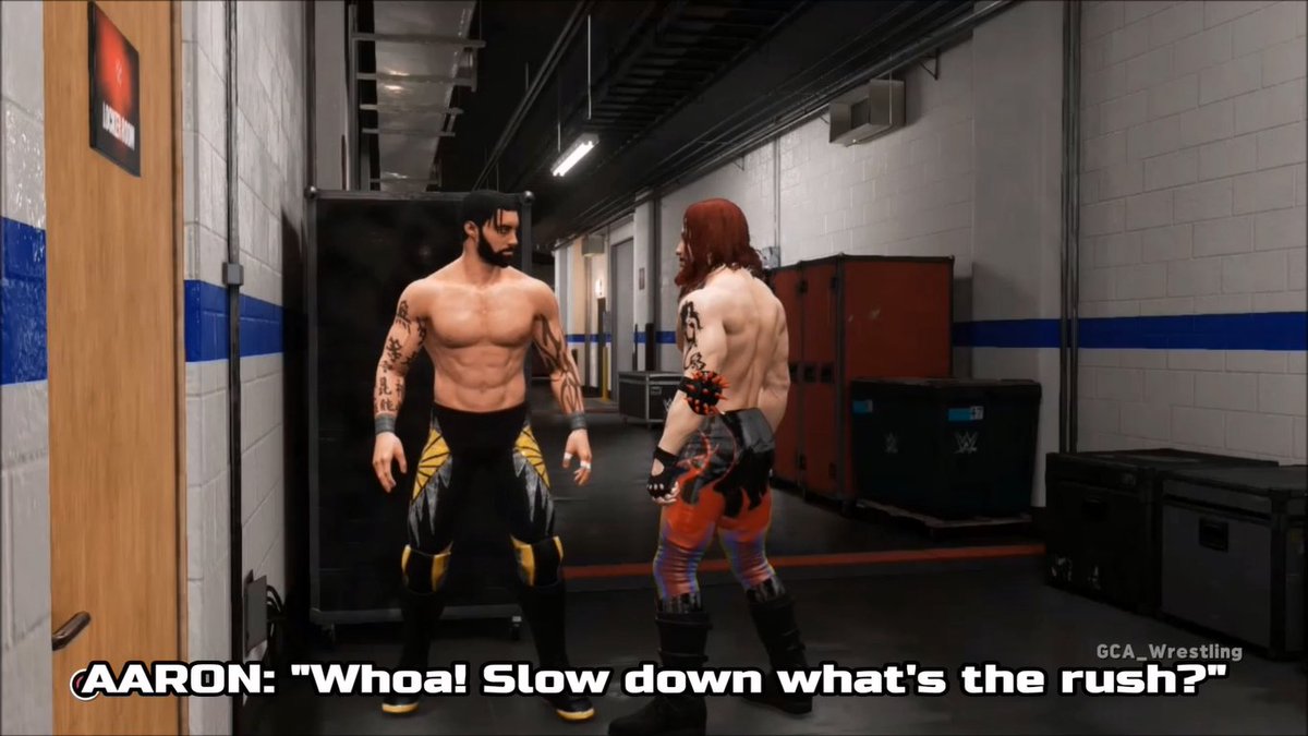 GCAWRESTLING2K's tweet photo. The chase was on this past Sunday night at the #BattleOfTheBrands event! #JosephHills found @r3dd210 backstage and the chase began! When it got to the parking lot, R3DD only went and stole the #RWA Chairman's car!!! #GCAWrestleVerse #WWE2K18 #YouTube #GCAvsRWA #PS4 #Entertainment https://t.co/nxzpGpTa7g