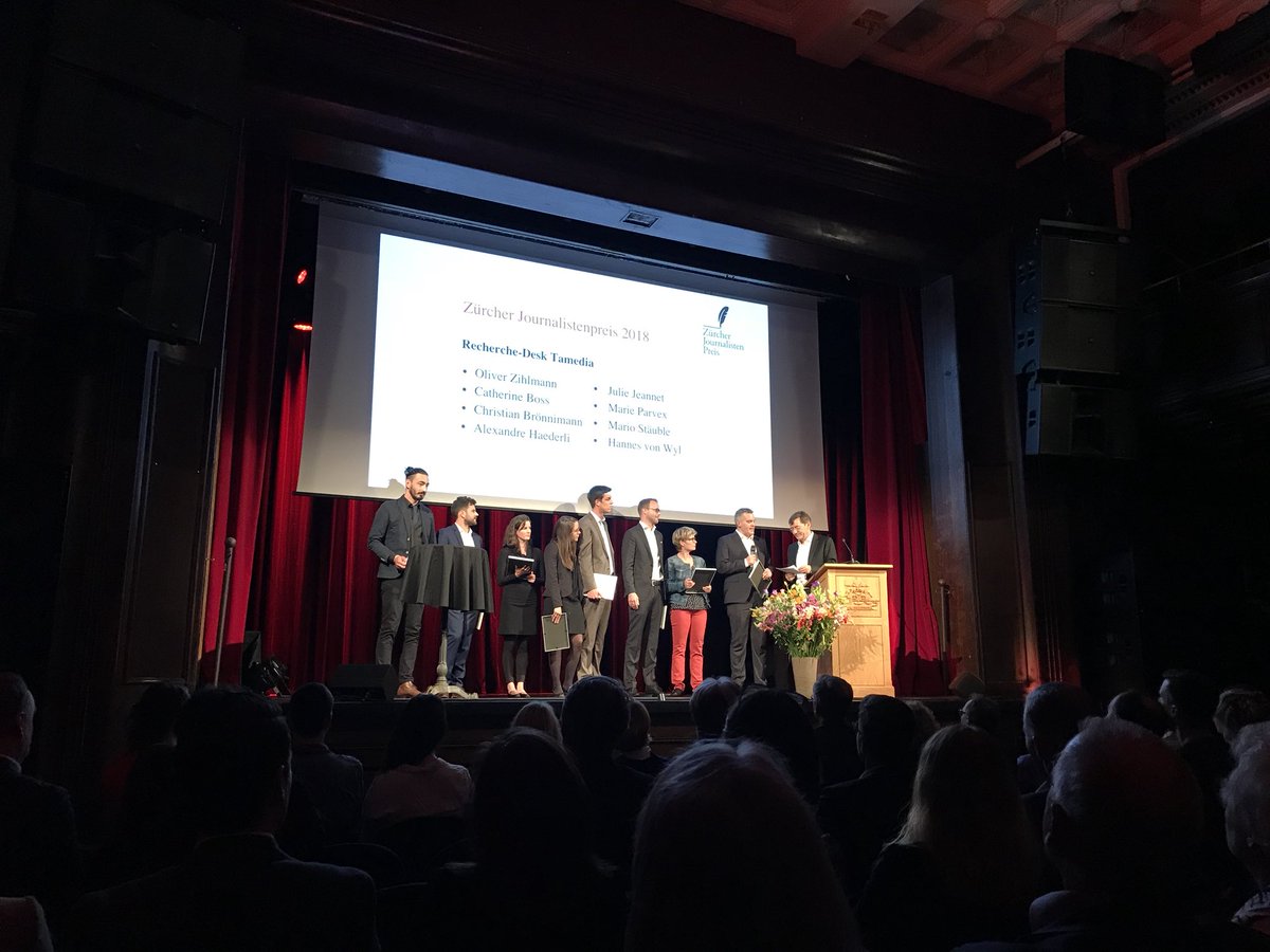 Tellement mérité: la cellule enquête du Matin Dimanche et de la SonntagsZeitung gagne le prix du journalisme de Zürich pour les Paradise Papers