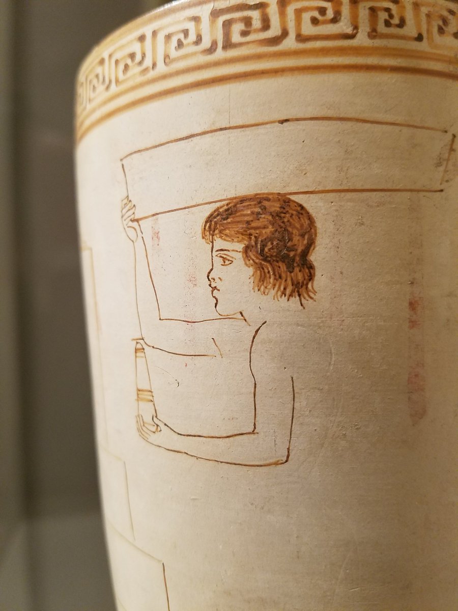 carlosmuseum's tweet photo. Detail of an unfinished scene from a 5th Century BC lekythos. #GreekArt #AncientArt #Emory #EmoryArts #CarlosMuseum https://t.co/IavbSLvlO2
