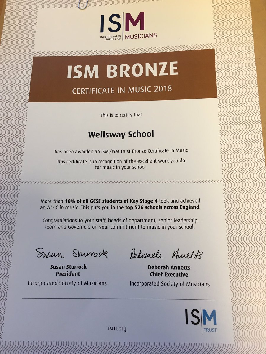 WellswayMusic's tweet photo. At Wellsway we absolutely believe Music and the Arts is a vital part of the curriculum. Hugely proud of this. https://t.co/2BFQjGOff4