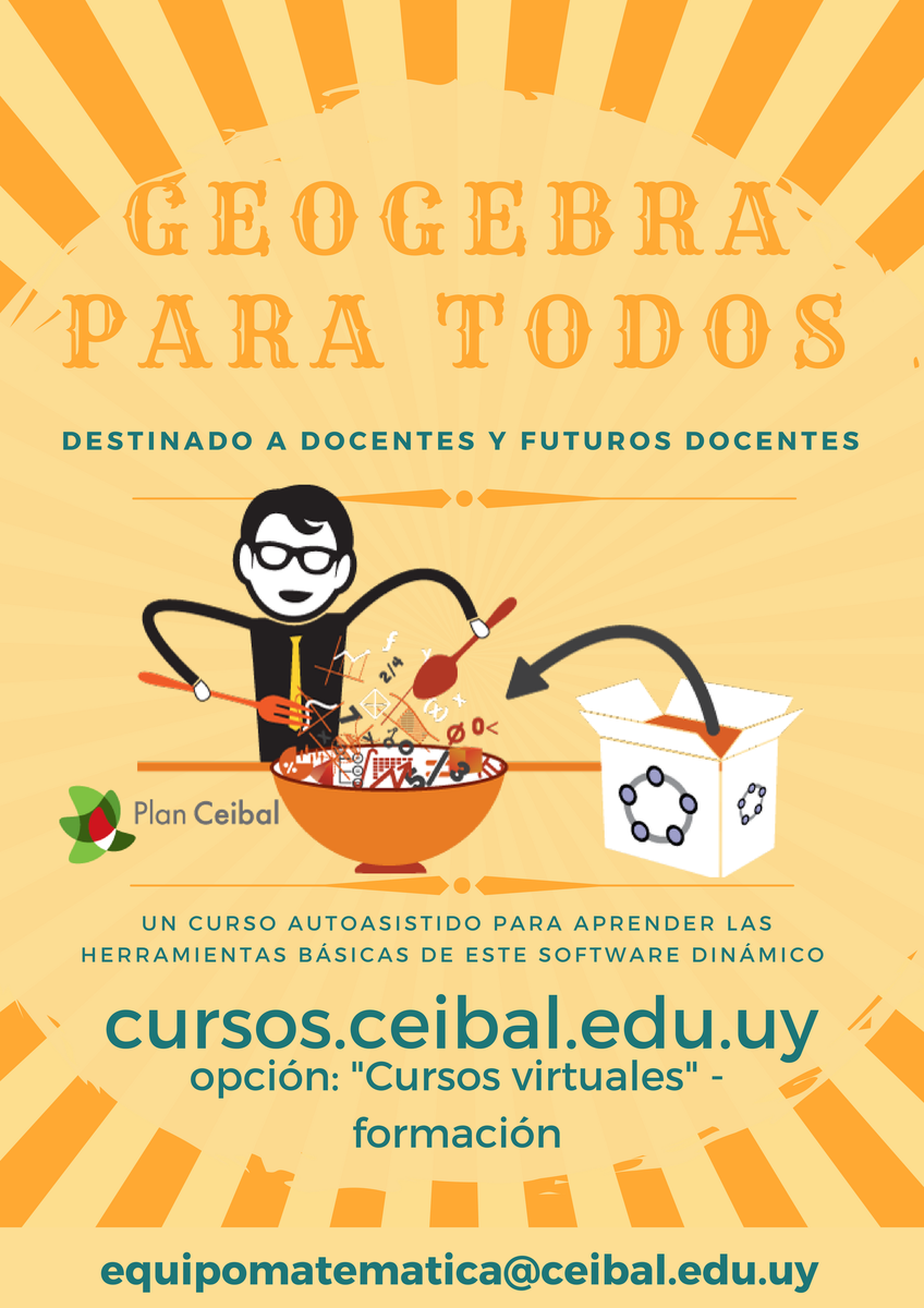 BondaSeba's tweet photo. Nuevos cursos para seguir formándonos. 
GeoGebra para todos =) https://t.co/PiNSeoJUuW