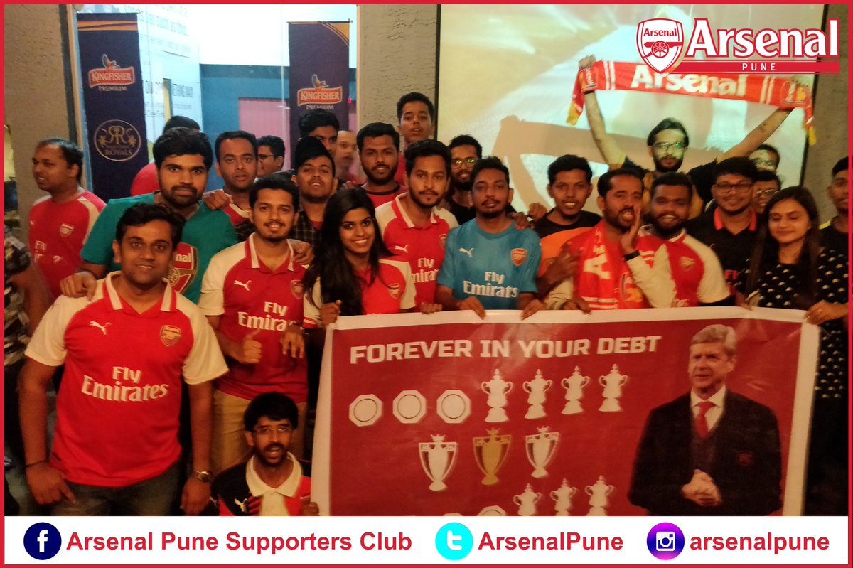 ArsenalPune's tweet photo. Arsène Wenger got a winning farewell with 1-0 to the #Arsenal at #Huddersfield Town
@nilesh14 #HUDARS #HTFCvAFC #MerciArsene #APSC #ArsenalPune
Photos from screening held by @ArsenalPune on Sunday... https://t.co/ryDfeFJlJa