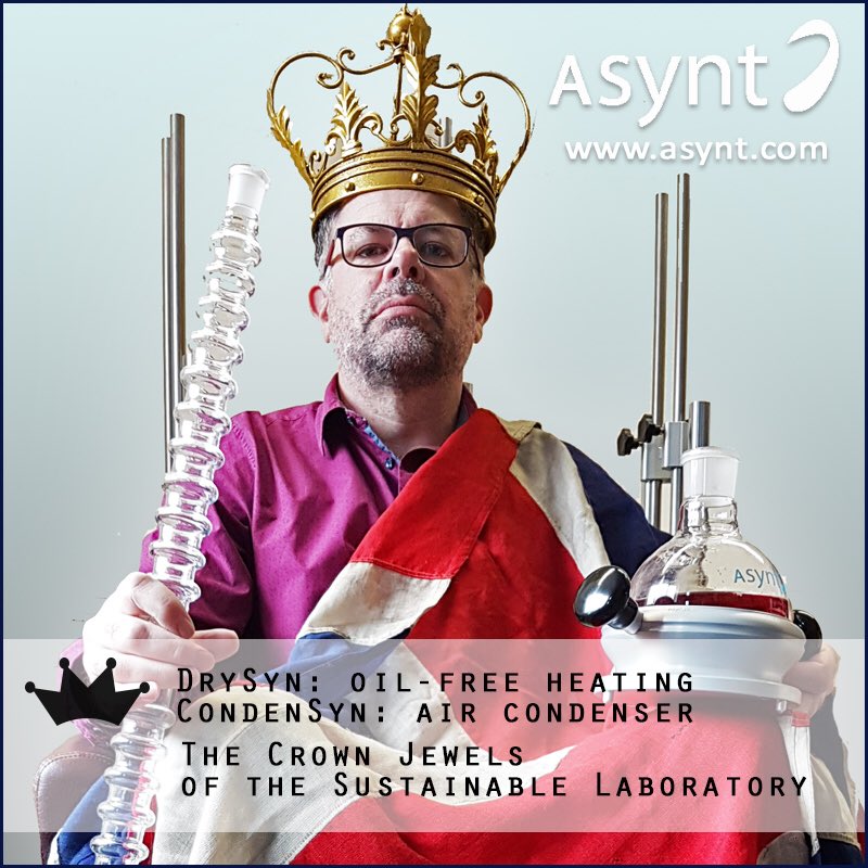 Asynt's tweet photo. @KensingtonRoyal We’re getting into the spirit of the impending #royalwedding here at Asynt. Can’t stop giggling! 😂😂 @MartynFordham &amp; @ChemistryFfi show their regal side in our brand new newsletter https://t.co/3JLAdL3F5K #realtimechem 💍👸🤴🏻💗 https://t.co/FidYygoDBv