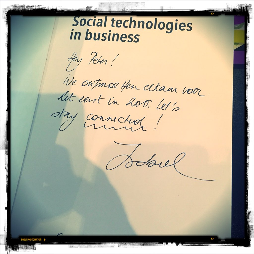 Poecky's tweet photo. @IsabelDeClercq your talk was fresh & let your inspiration coming - @ADMteam - #connectsharelead - #ConnectedOrganisation - #admbe - #StayConnected - @cegeka https://t.co/OeUA0KyhCQ