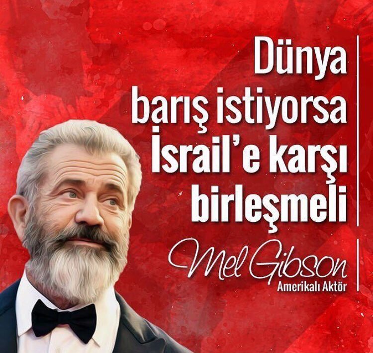 “Dünya barış istiyorsa İsrail’e karşı birleşmeli....”

✍️Mel Gibson 

#KudüsiçinSesVer 
#ZulmeLanetKudüseDestek