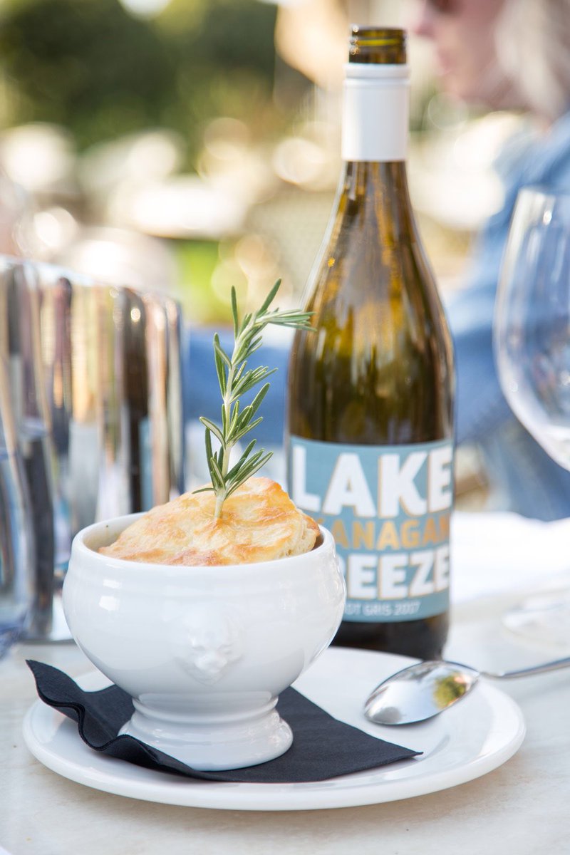 Chef Mark’s Halibut Pot Pie with leek, roast fennel, chardonnay, tarragon, flaky pastry. It’s delicious and pairs well with most our white wines. The Patio Restaurant is open from 11:30am-3:30pm seven days a week.