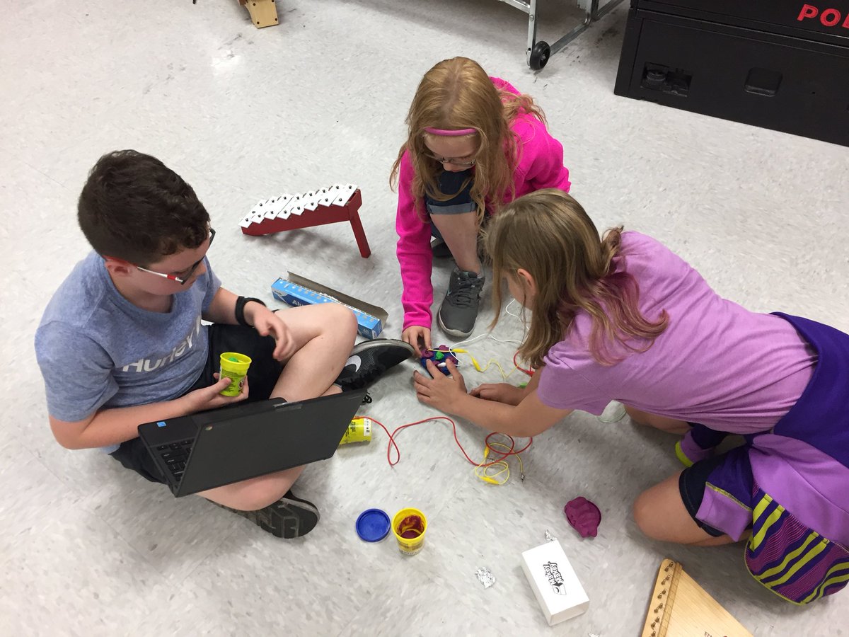 Breaking out the <a href="/makeymakey/">Makey Makey</a> kits in @vle_music to create our own instruments and coding them using <a href="/scratch/">Scratch Team</a> <a href="/VLES_MCS/">VassLakeview_MCS</a>