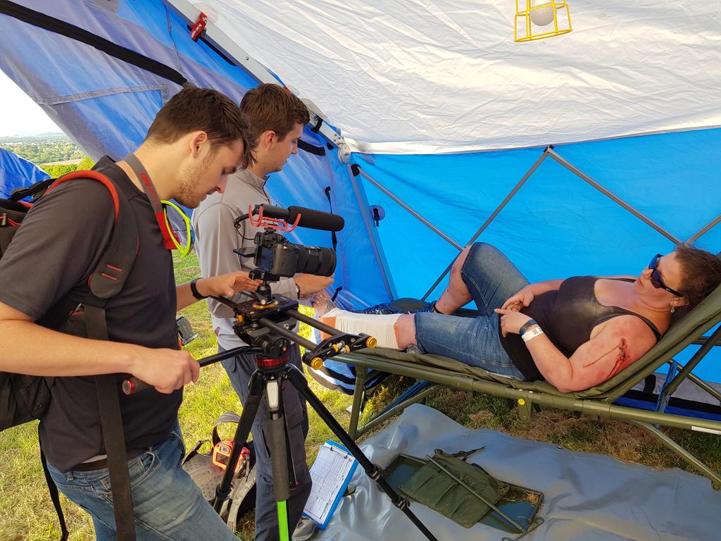 EXERCISE: Chloe, injured in a car crash earlier today, talks to the BBC World Service about how #UKaid and <a href="/UKMed_NGO/">UK Med</a> have helped her. #SimEx2018