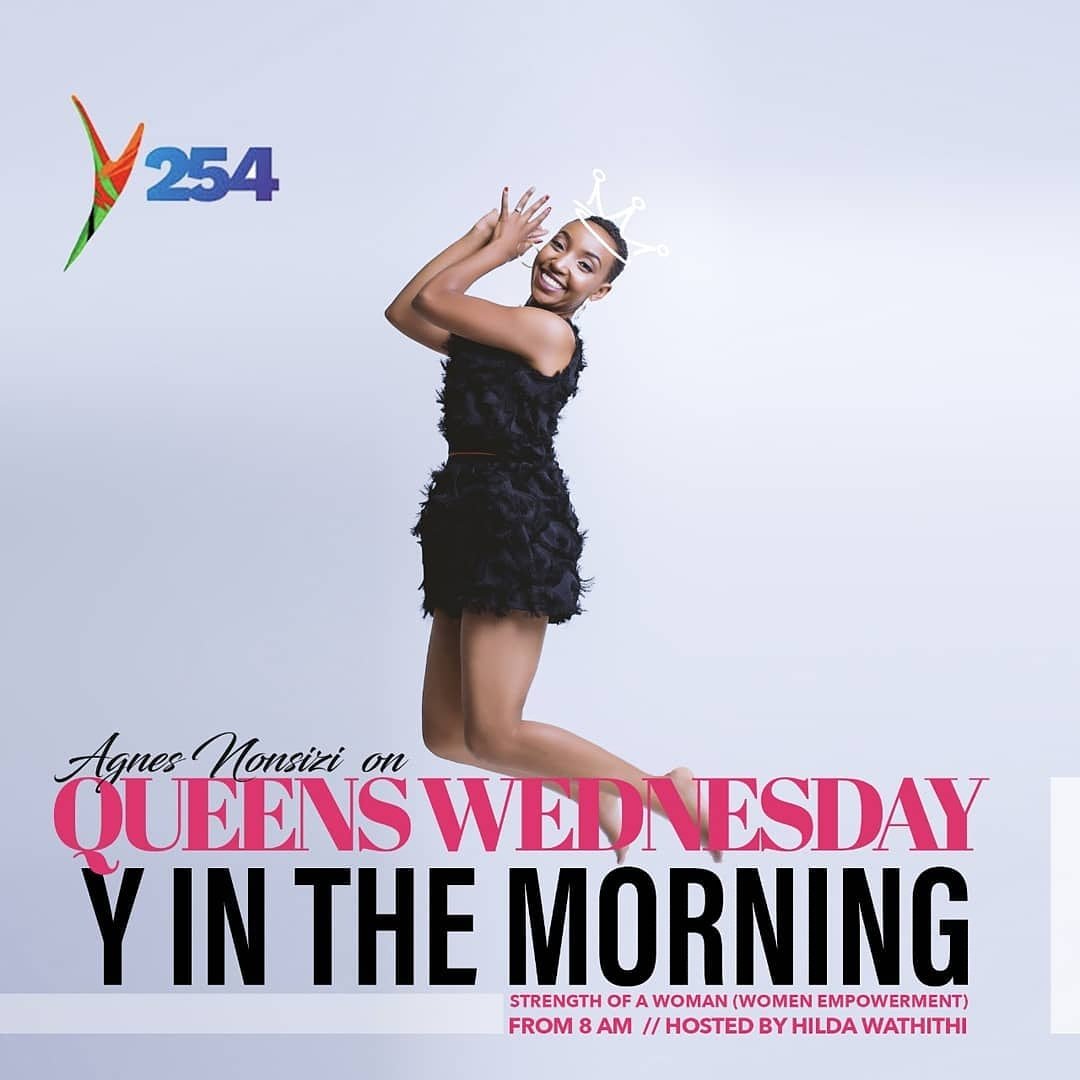 Catch Music Publicist and TV host @AgnesNonsizi tomorrow morning at 8:00AM on @Y254Channel hosted by @hildawathithi on #QueensWednesday 🙌