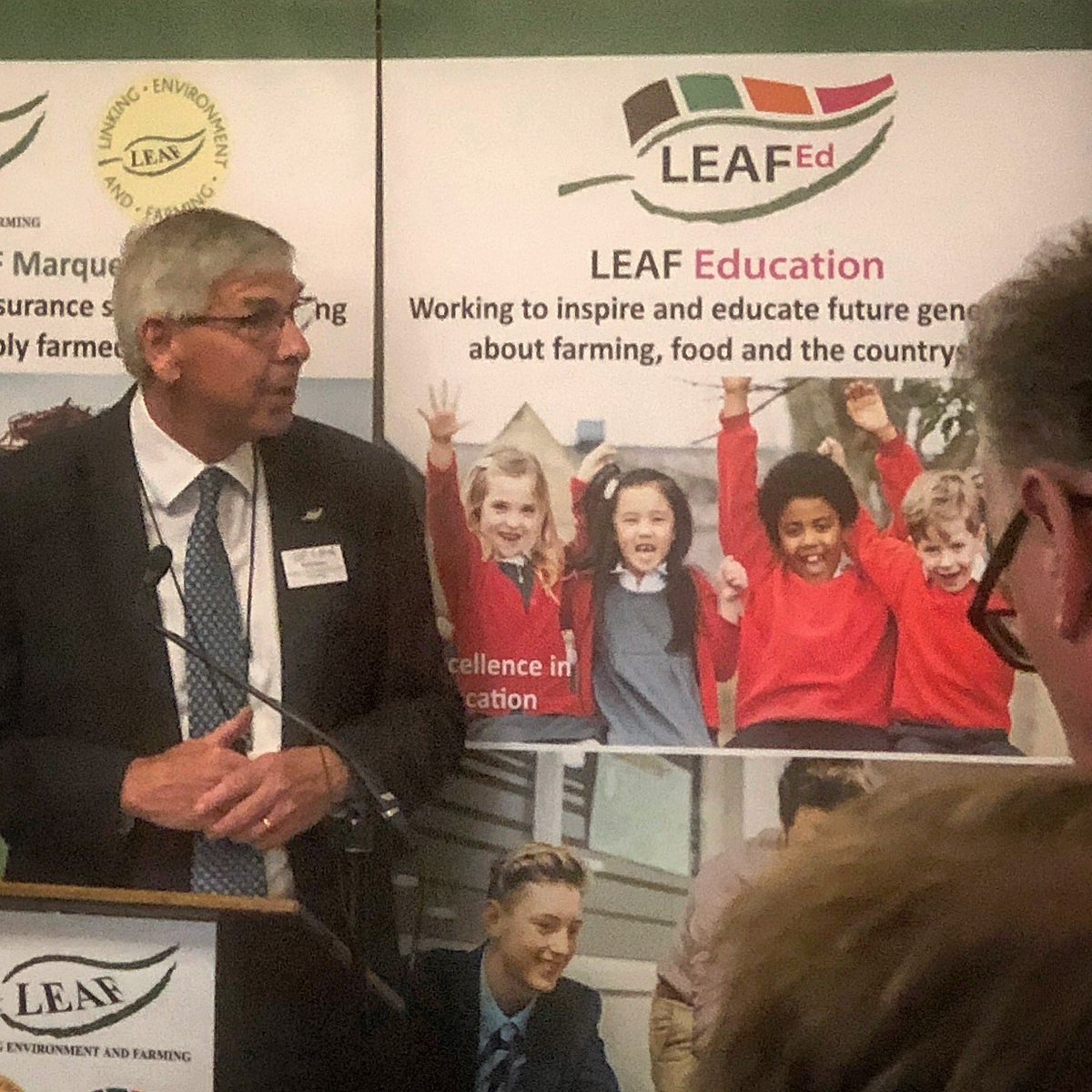 Farmer_Tom_UK's tweet photo. New #LeafMarque Chairman Tom Green, @GeorgeFreemanMP, @LEAF_Farming Chairman @wynnbp, and @MPGeorgeEustice present at the @LEAF_Farming #LeafEd and #LEAFMarque parliamentary reception at the Palace of Westminster. Great and good in attendance. And @Farmer_Tom_UK! https://t.co/0I910HrBW3